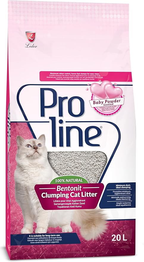 Proline Bebek Pudra Kokulu Bentonit Kedi Kumu 20 L