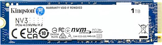 Kingston NV3 1TB PCI-Express 4.0 M.2 6000/4000 Mb/s SSD Bellek SNV3S/1000G