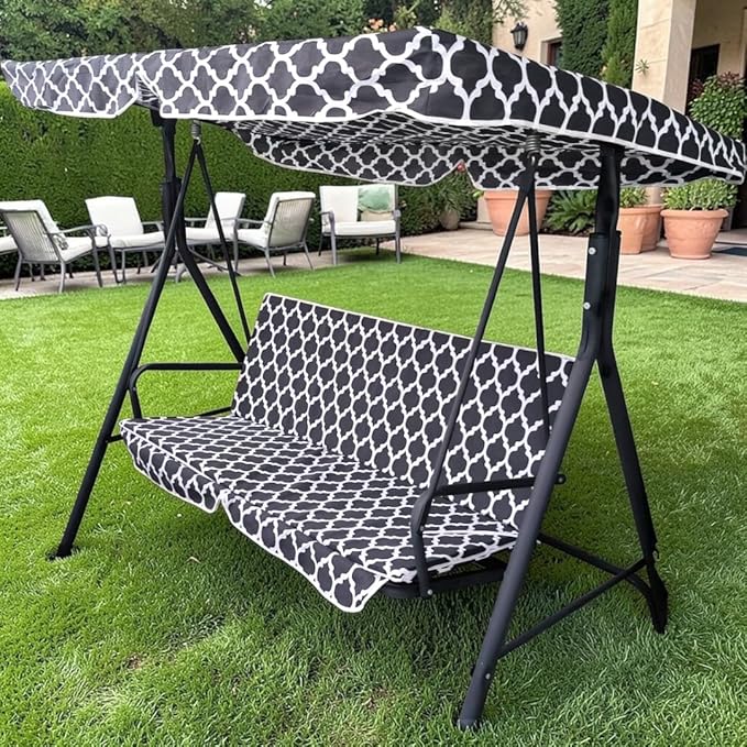 SALINCAK MİNDERİ LÜKS KILIF SETİ GÖLGELİKLİ KARAÇATI DESENLİ 130x45 2 KİŞİLİK