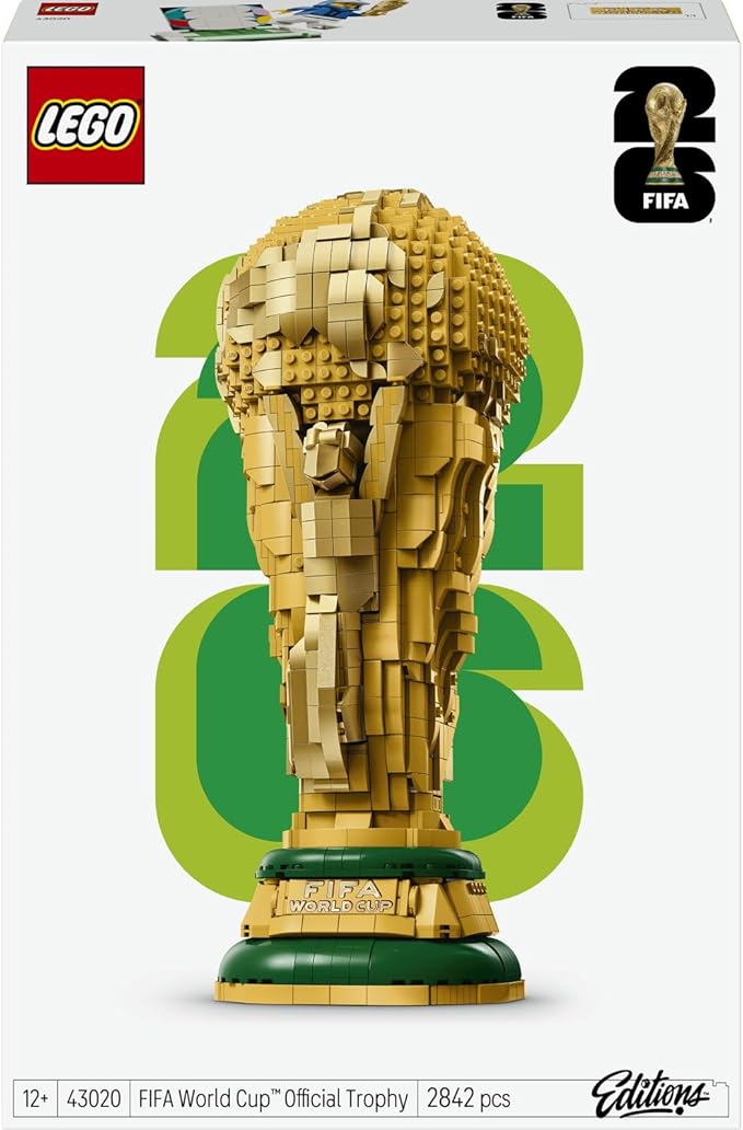 LEGO Editions FIFA Dünya Kupası Resmi Kupa 43020-12 Yaş ve Üzeri Çocuklar için 2 İnsan Figürü, İkonik Küre ve Levha İçeren Yaratıcı Dekoratif Yaratıcı Oyuncak Yapım Seti, Hediye Fikri (2842 Parça)