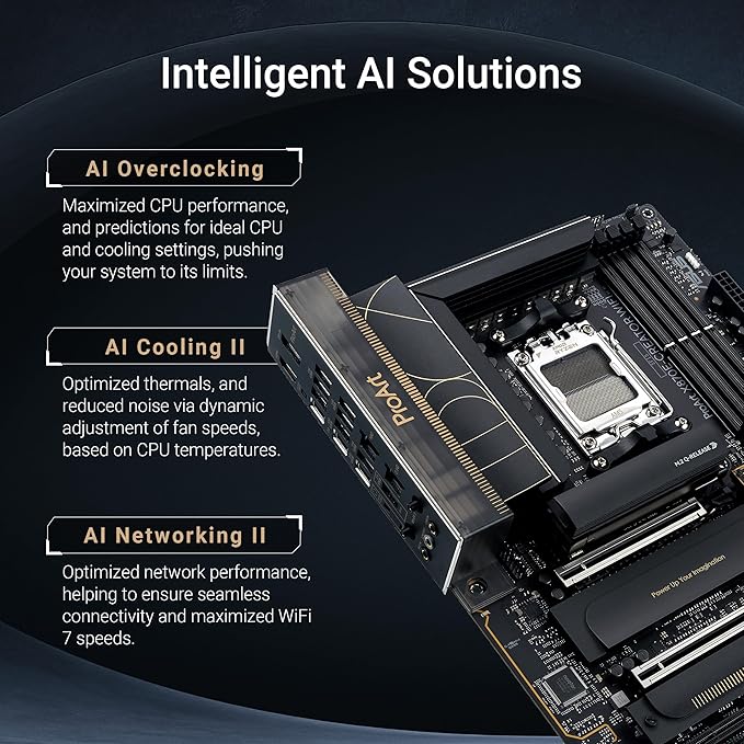 Asus PROART X870E-CREATOR WIFI AMD X870E Soket AM5 DDR5 8000+(OC) MHz ATX Gaming (Oyuncu) Anakart