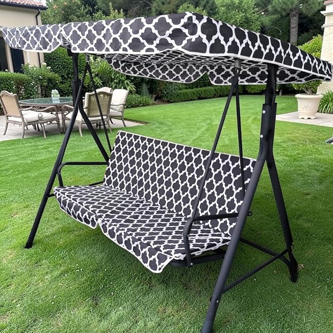 SALINCAK MİNDERİ LÜKS KILIF SETİ GÖLGELİKLİ KARAÇATI DESENLİ 130x45 2 KİŞİLİK