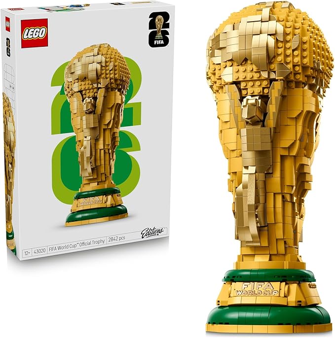 LEGO Editions FIFA Dünya Kupası Resmi Kupa 43020-12 Yaş ve Üzeri Çocuklar için 2 İnsan Figürü, İkonik Küre ve Levha İçeren Yaratıcı Dekoratif Yaratıcı Oyuncak Yapım Seti, Hediye Fikri (2842 Parça)