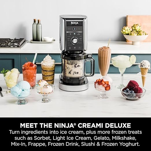 Ninja CREAMi Deluxe 10-in-1 Dondurma ve Frozen Makinesi NC502EU