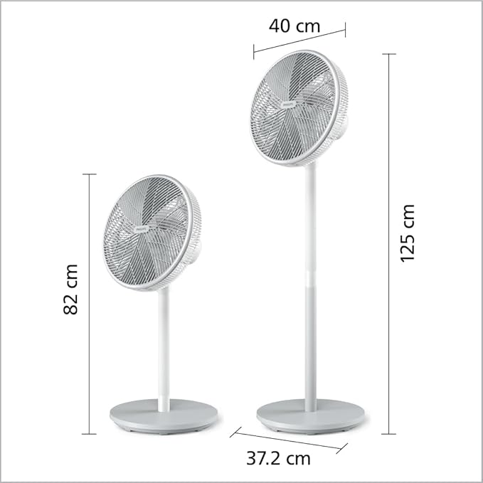 PHILIPS SilentWings teknolojisi ile güçlü ve süper sessiz ayaklı vantilatör. 19 dB. 2'si 1 arada masa ve ayaklı vantilatör. Eğim ve salınım ayarlanabilir. 12 saatlik zamanlayıcı. Beyaz. (CX2550/00)