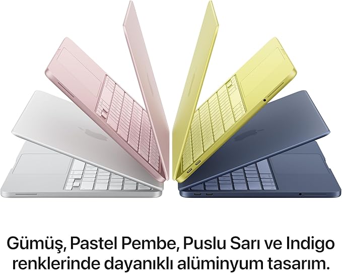Apple 13 inç MacBook Neo Laptop: A18 Pro çip, Yapay zeka ve Apple Intelligence için tasarlandı, Liquid Retina Ekran, 8 GB Birleşik Bellek, 256 GB SSD, 1080p FaceTime HD Kamera; Indigo