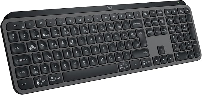 Logitech MX Keys S Kablosuz Klavye, Düşük Profil, Akıcı Hassas Sessiz Yazma, Programlanabilir Tuşlar, Arkadan Aydınlatma, Bluetooth, USB C Şarj Edilebilir, Siyah