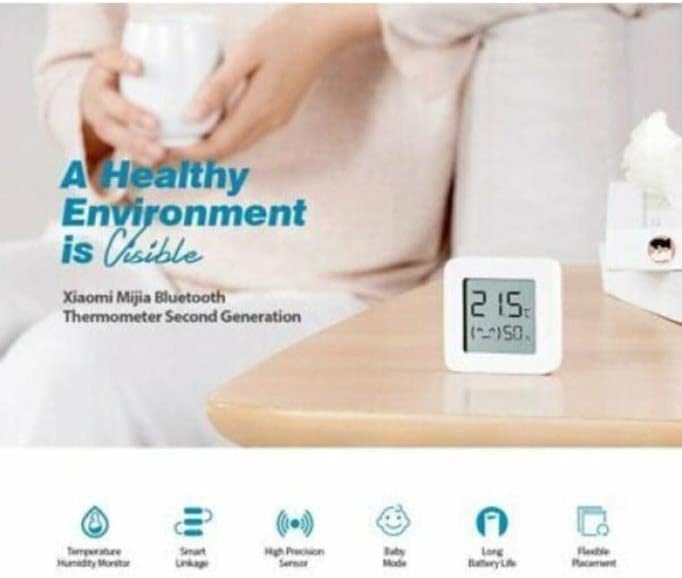 Xiaomi Mijia Miaomiao Dijital Termometre LCD Ekranlı Isı Nem Ölçer