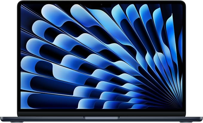 Apple M5 çipli 13 inç MacBook Air Laptop: 13.6 inç Liquid Retina Ekran, 10 CPU, 8 GPU, 16GB Birleşik Bellek, 512 GB SSD Depolama, 12 MP Center Stage Kamera, Touch ID; Gece Yarısı