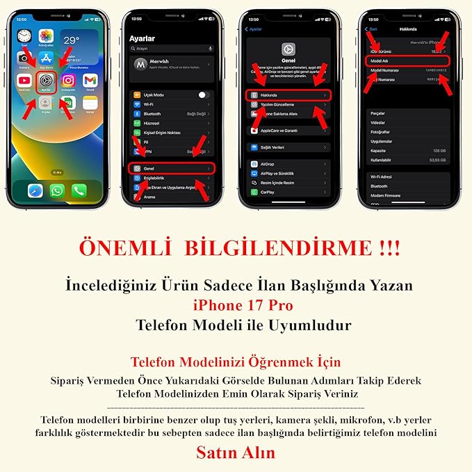 iPhone 17 Pro Uyumlu Silikon Telefon Kılıf Arka Kapak Koruma Leke Tutmaz Kolay Temizlenen Kutulu Özel Hediye İnce Hafif Dayanıklı Kaymaz Modern Tasarım Orijinal Lansman Kalitesinde (Yeşil)