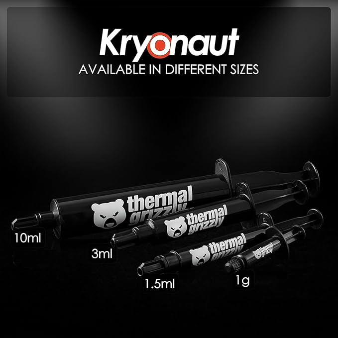 Thermal Grizzly - Kryonaut Termal Macun - Bilgisayar ve Konsollardaki tüm İşlemcileri, Grafik Kartlarını ve ısı Alıcıları Soğutmak İçin (1 gram)