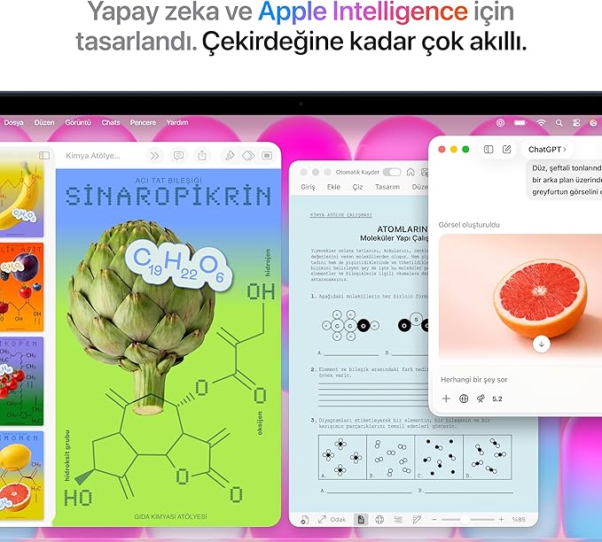 Apple 13 inç MacBook Neo Laptop: A18 Pro çip, Yapay zeka ve Apple Intelligence için tasarlandı, Liquid Retina Ekran, 8 GB Birleşik Bellek, 256 GB SSD, 1080p FaceTime HD Kamera; Indigo