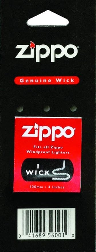 Zippo parçası fitil, pirinç, Siyah, One Size
