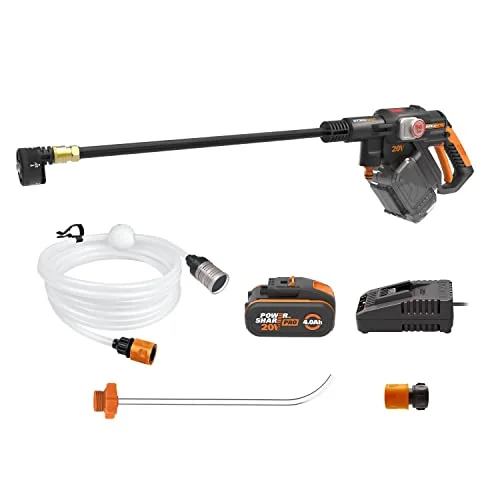 WORX WG633E 20Volt 4.0Ah. Li-ion 56Bar Kömürsüz Basınçlı Yıkama Tabancası + 2 Parça Yıkama Seti