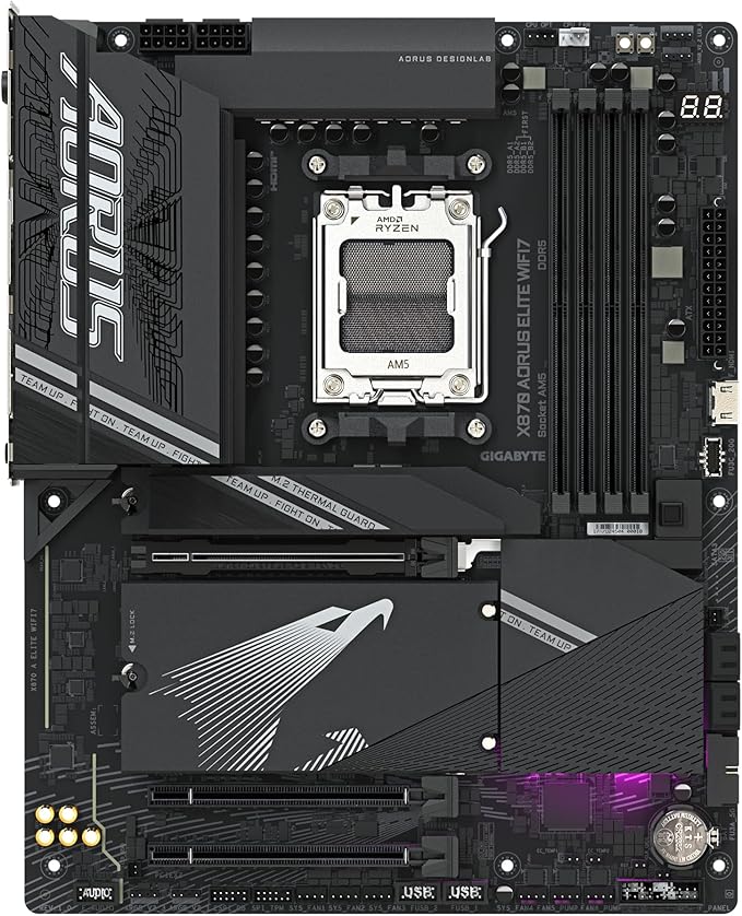 GIGABYTE ANAKART AMD AM5 ATX X870 AORUS ELITE WIFI7